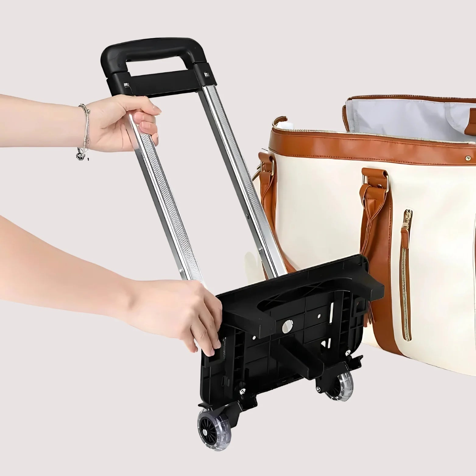 Sac De Voyage tout-en-un - Roulette - Beige Bagera™